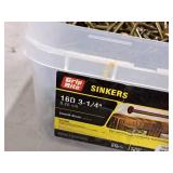 Lot of (1 Pail) Grip Rite 3-1/4" Smooth Shank 16D Sinkers