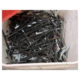 Lot of (1 Bucket) 6" Nails and Philips Head Screws