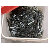 Lot of (1 Bucket) 6" Nails and Philips Head Screws