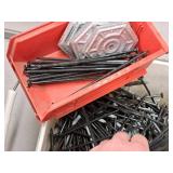 Lot of (1 Bucket) 6" Nails and Philips Head Screws