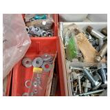 Lot of (10 Containers) Assorted Nuts, Bolts, Washers