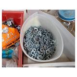Lot of (10 Containers) Assorted Nuts, Bolts, Washers