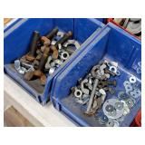 Lot of (12 Containers) Assorted Nuts, Bolts, Washers, Locknut Shop Assortment