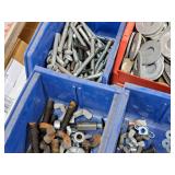 Lot of (12 Containers) Assorted Nuts, Bolts, Washers, Locknut Shop Assortment
