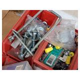 Lot of (12 Containers) Assorted Nuts, Bolts, Washers, Locknut Shop Assortment