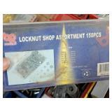 Lot of (12 Containers) Assorted Nuts, Bolts, Washers, Locknut Shop Assortment