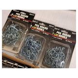 Lot of (4 Containers) Assorted Peg Board Hooks
