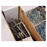 Lot of (4 Containers) Assorted Peg Board Hooks