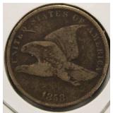 Nice 1858 Flying Eagle Cent