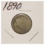 1890 Liberty Head V - Back Nickel