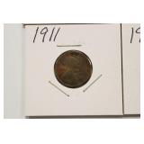 1909, 1910, 1911, 1912 Wheat Back Pennies