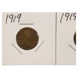 1919, 1919 - D, 1919 - S Wheat Back Pennies