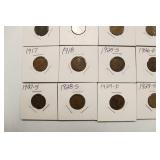 15 Semi Key Dates Wheat Back Pennies 1910 - 1933