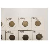 10 Liberty Head V- back Nickels 1899 - 1911