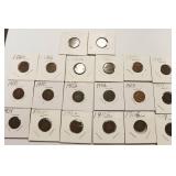 20 Indian Head Pennies, 1880 - 1907
