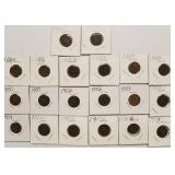 20 Indian Head Pennies, 1880 - 1907