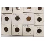 20 Indian Head Pennies, 1880 - 1907