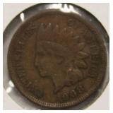 Very Nice High Grade 1908 Indian Head Penny, Full Liberty