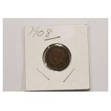 Very Nice High Grade 1908 Indian Head Penny, Full Liberty