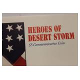 1991 Heroes Of Desert Storm $5 Commemorative Coin