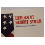1991 Heroes Of Desert Storm $5 Commemorative Coin