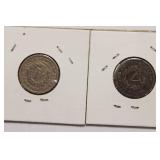 Nice 1912 & 1912 - D Liberty Head V - Back Nickels