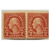 1894 ? 2 Cents U.S. Postage George Washington Two Attached Stamps Rare Find