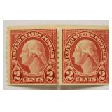 1894 ? 2 Cents U.S. Postage George Washington Two Attached Stamps Rare Find