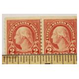 1894 ? 2 Cents U.S. Postage George Washington Two Attached Stamps Rare Find