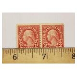 1894 ? 2 Cents U.S. Postage George Washington Two Attached Stamps Rare Find