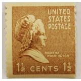 Martha Washington 1939 USPS 1 1/2 Cents Stamp