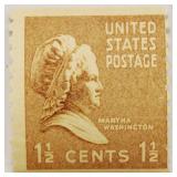 Martha Washington 1939 USPS 1 1/2 Cents Stamp