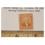 1932 Unites States Postal 9 Cents George Washington 1732 - 1932 Orang Stamp