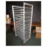 Alum Baking Sheet Rack w/10 17"x25" Alum Baking Sheets