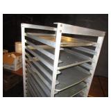 Alum Baking Sheet Rack w/10 17"x25" Alum Baking Sheets