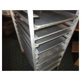 Alum Baking Sheet Rack w/10 17"x25" Alum Baking Sheets