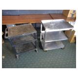 (2) Carts 18"x24"x29" & 18"x27"x32"