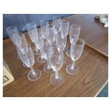 Wine Glasses, Vases, Misc. Wicker Baskets