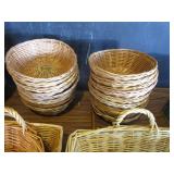 Wine Glasses, Vases, Misc. Wicker Baskets