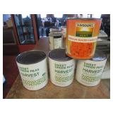(3) Cans Peas (1) Can Sliced Carrots