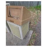 (2) Outdoor Trash Cans 18"x18"x38"