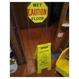 Mop Bucket, Wet Floor Signs, Hand Sanitizer Station
