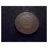 1869 2 Cent Piece