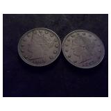 1883 & 1908 V-Nickels