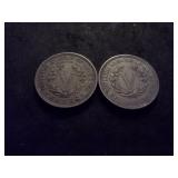 1883 & 1908 V-Nickels