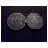 1883 & 1900 V-Nickels