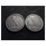 1944 S & 1945 D Walking Liberty Half Dollars