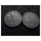 1929 S & 1929 D Walking Liberty Half Dollars