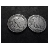 1919  & 1918 S Walking Liberty Half Dollars