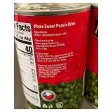 2 back - Lot of 12 Aconcagua Sweet Peas Cans - 14.8oz Each
